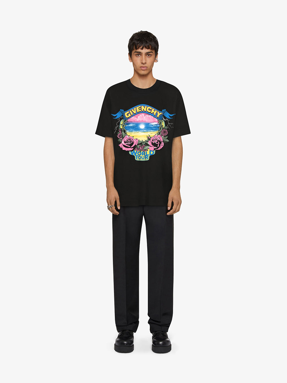 Givenchy Givenchy 4world Tour Oversized T-shirt In Cotton