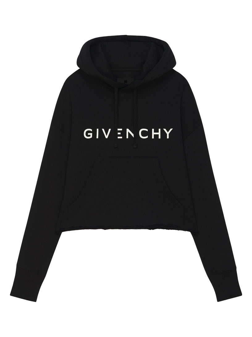 Givenchy Givenchy archetype short hooded sweatshirt in brushed fabric