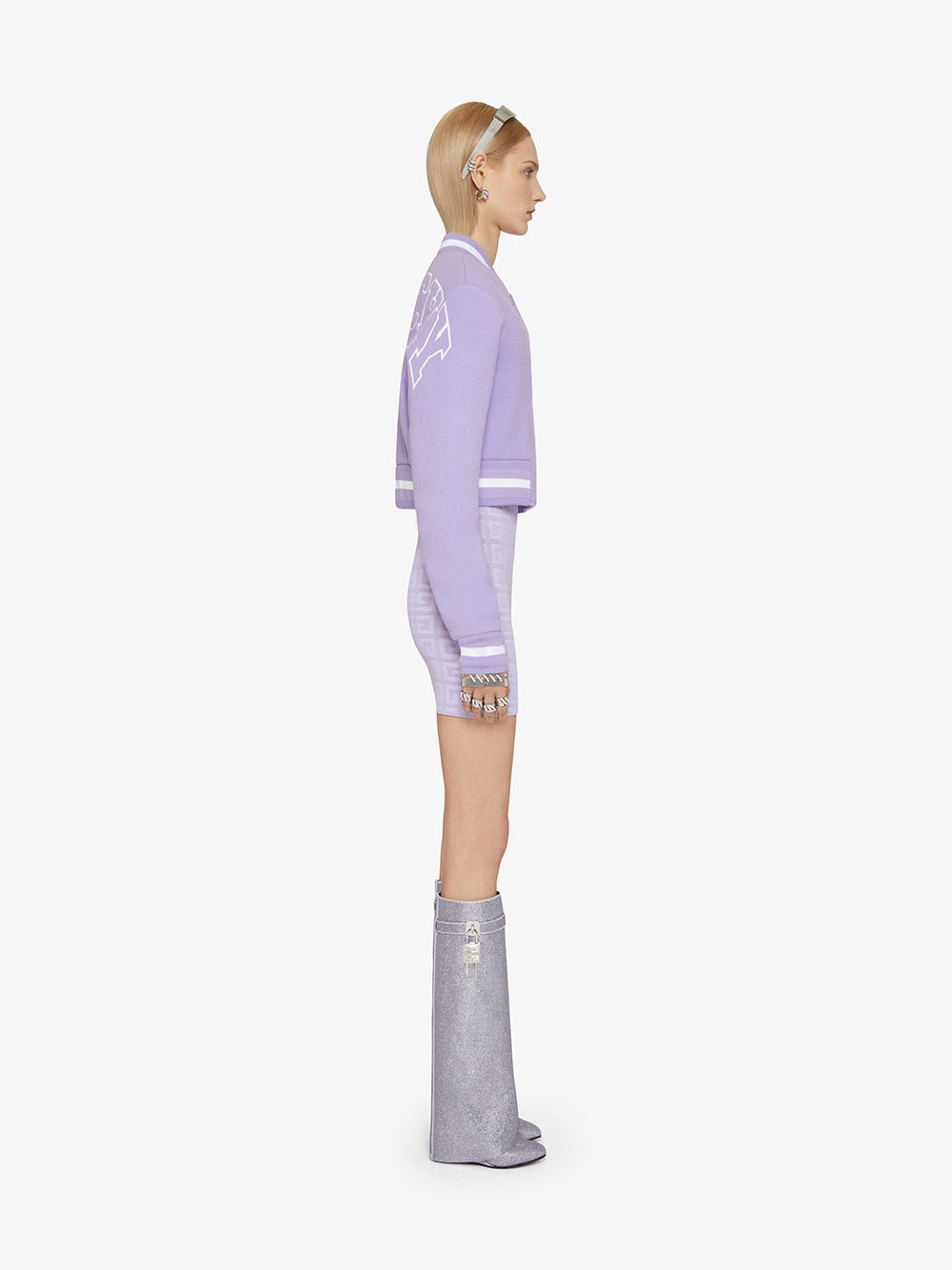 Givenchy Cropped Varsity Jacket In Wool