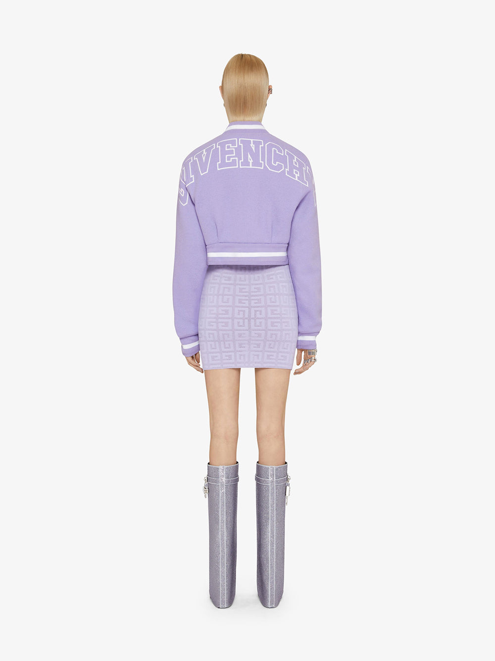 Givenchy Cropped Varsity Jacket In Wool
