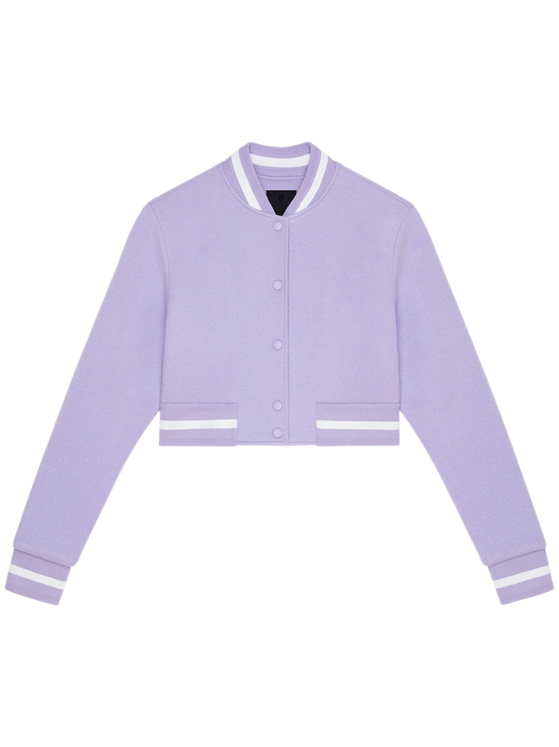 Givenchy Cropped varsity jacket in wool