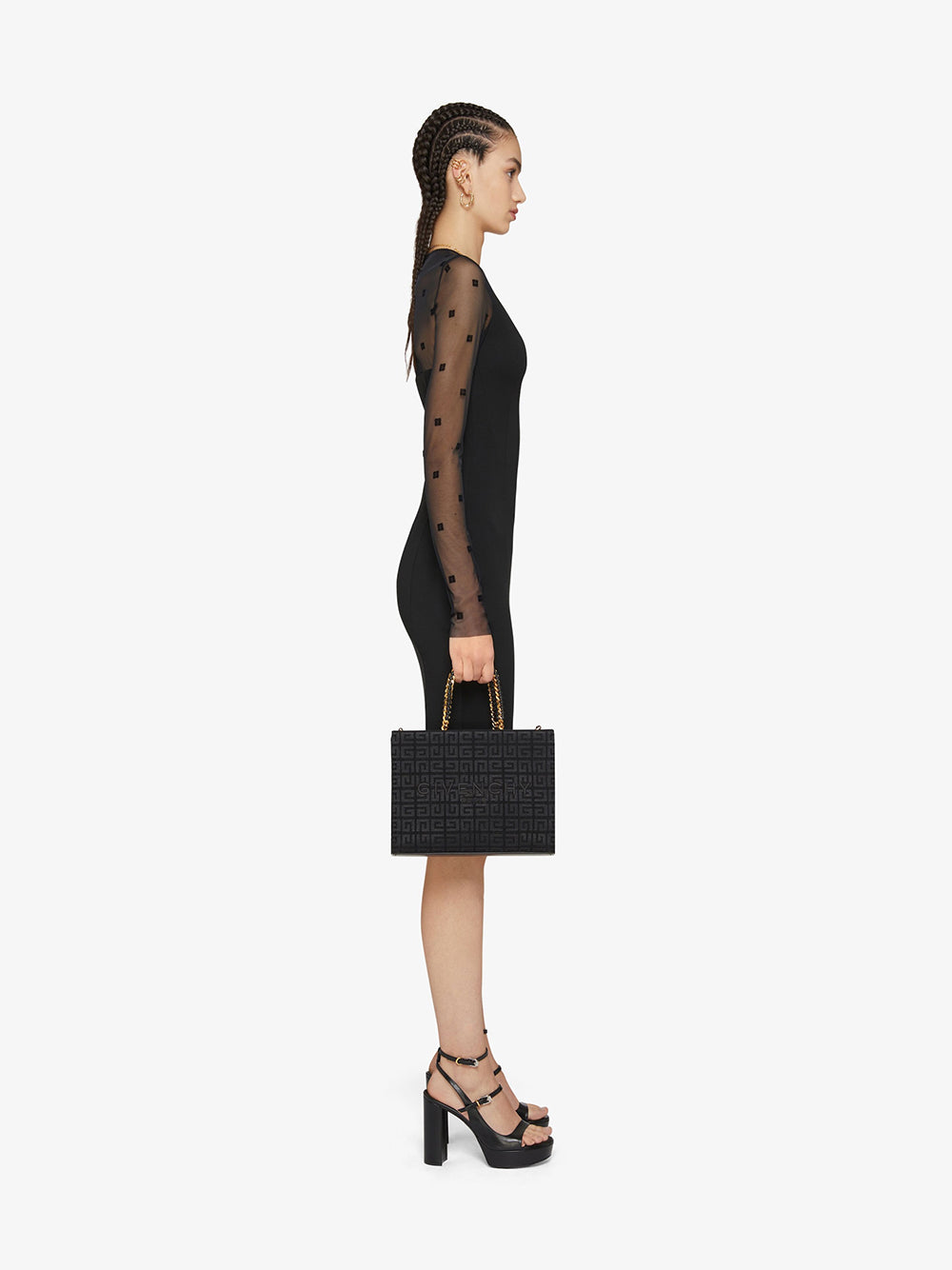 Givenchy Dress In Bi-material 4g Pattern