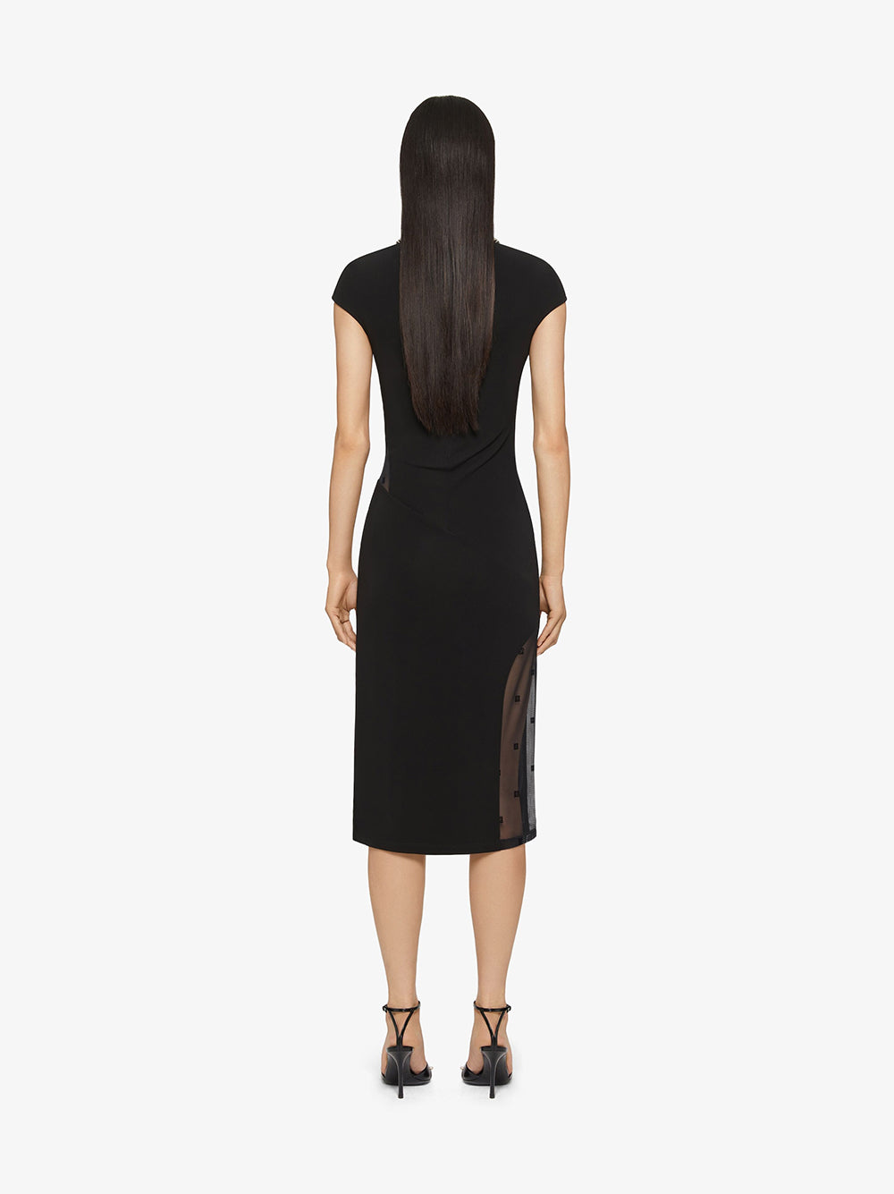 Givenchy Dress In Crepe And 4g Tulle