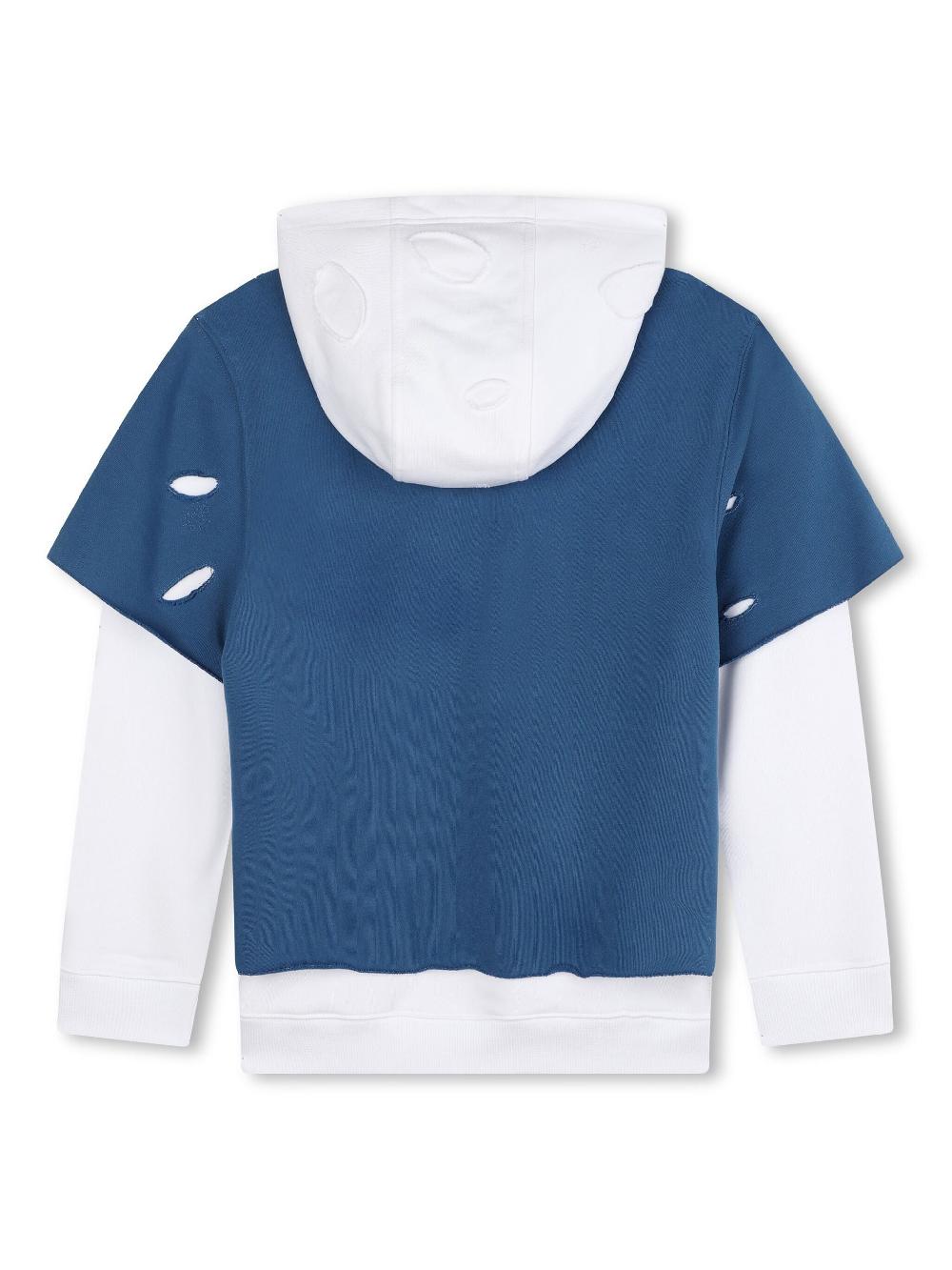 Givenchy Kids Cut-out Layered Hoodie