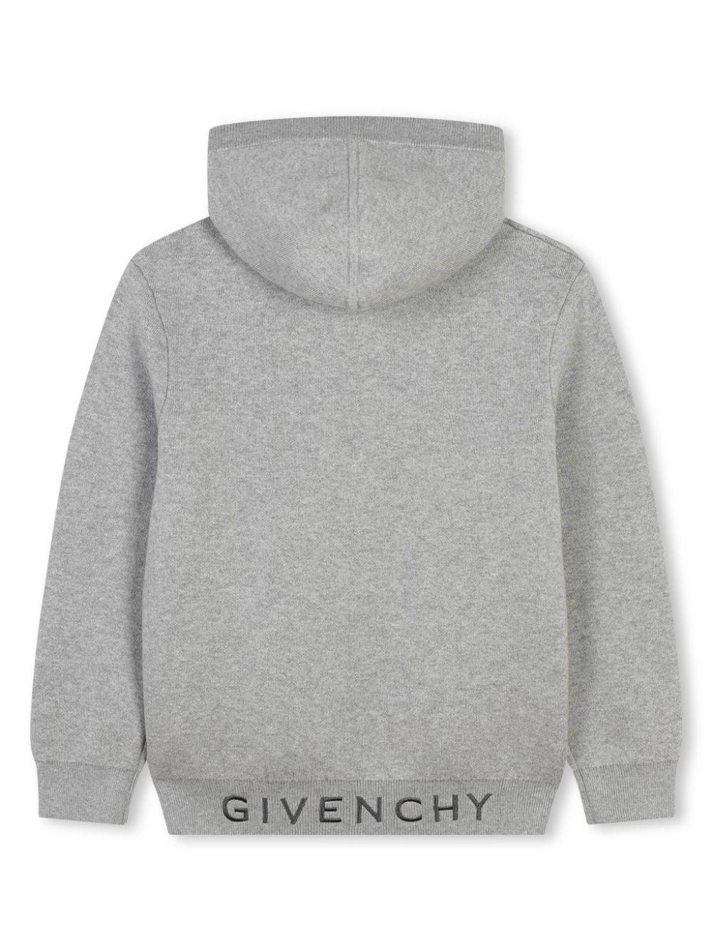 Givenchy Kids Logo-embroidered Zip-up Hoodie
