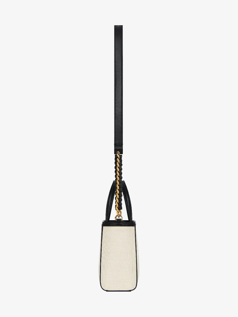 Givenchy Mini G Tote In Canvas And Leather