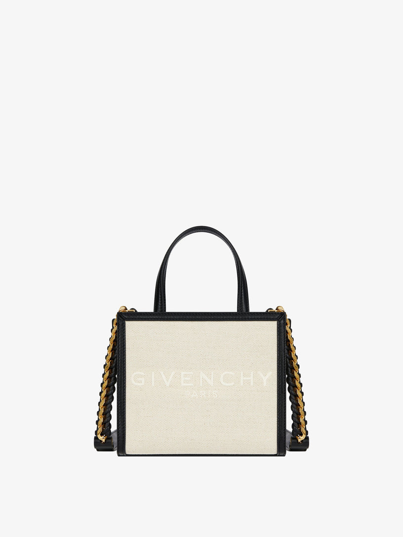 Givenchy Mini g tote in canvas and leather