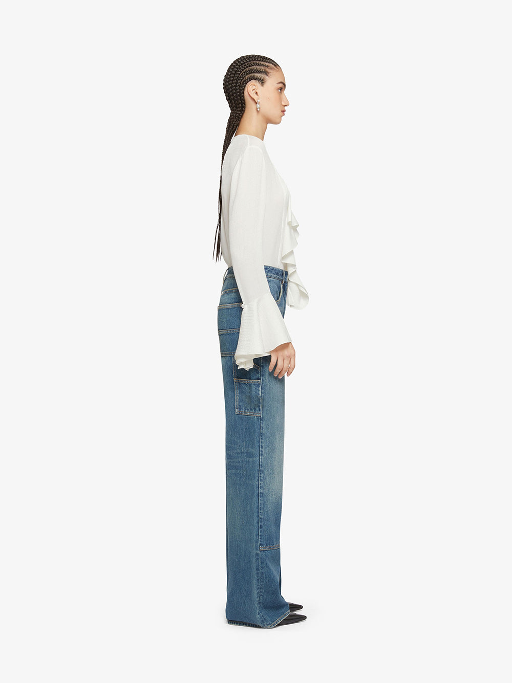 Givenchy Oversized Jeans In Denim With Patches