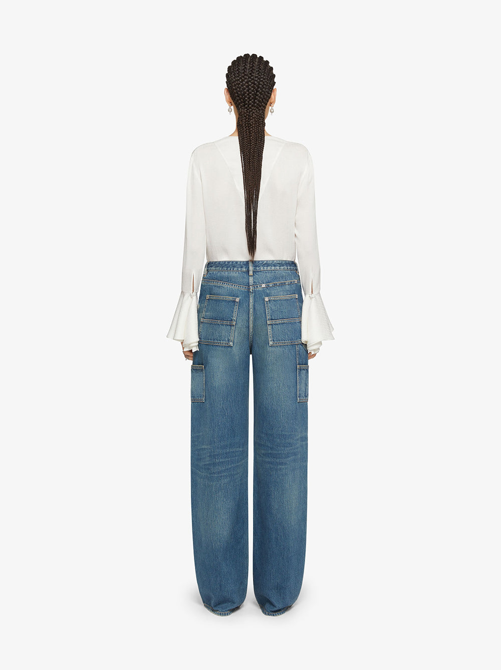 Givenchy Oversized Jeans In Denim With Patches