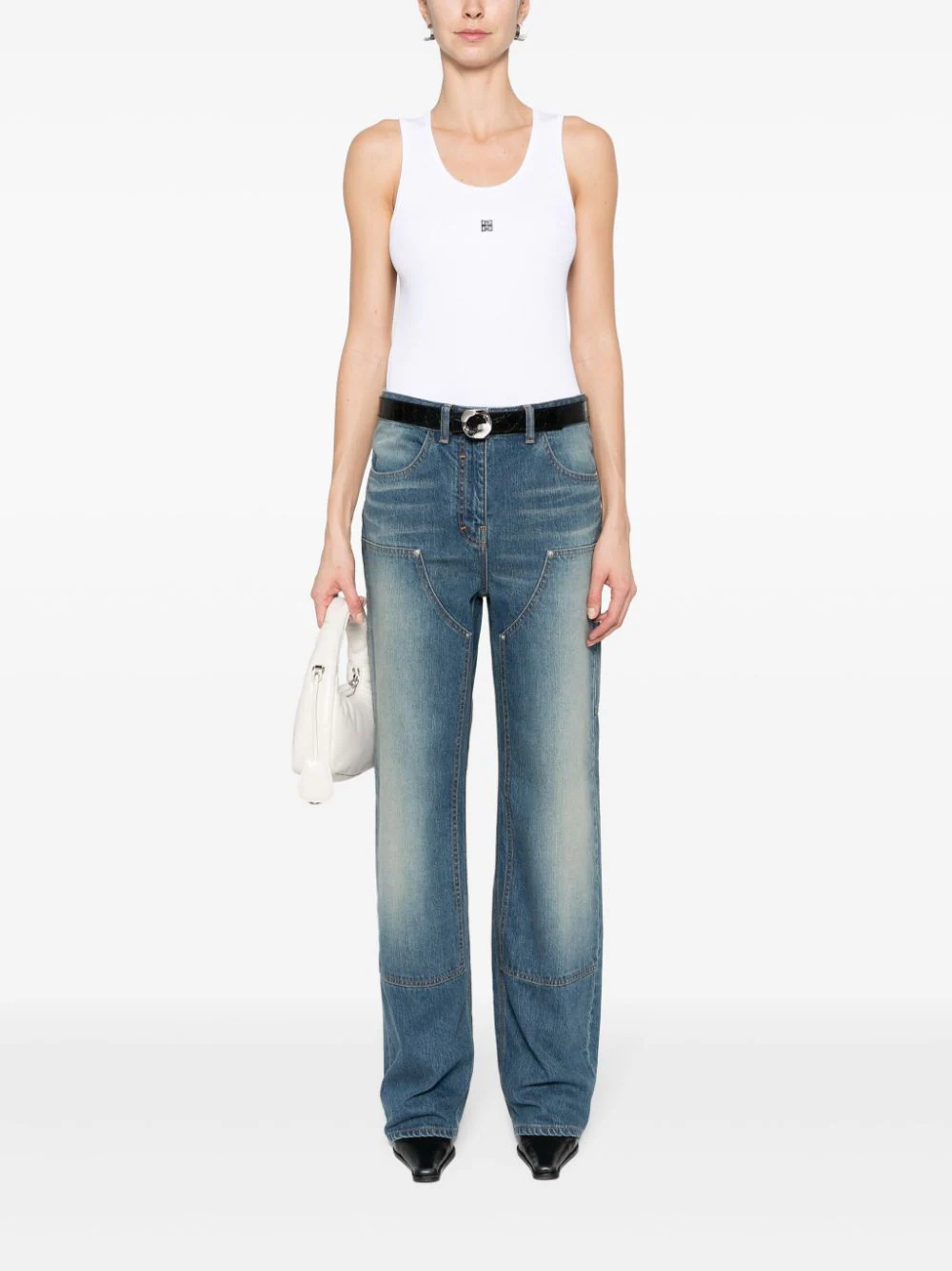 Givenchy Slim Cotton Tank Top With 4g Detail