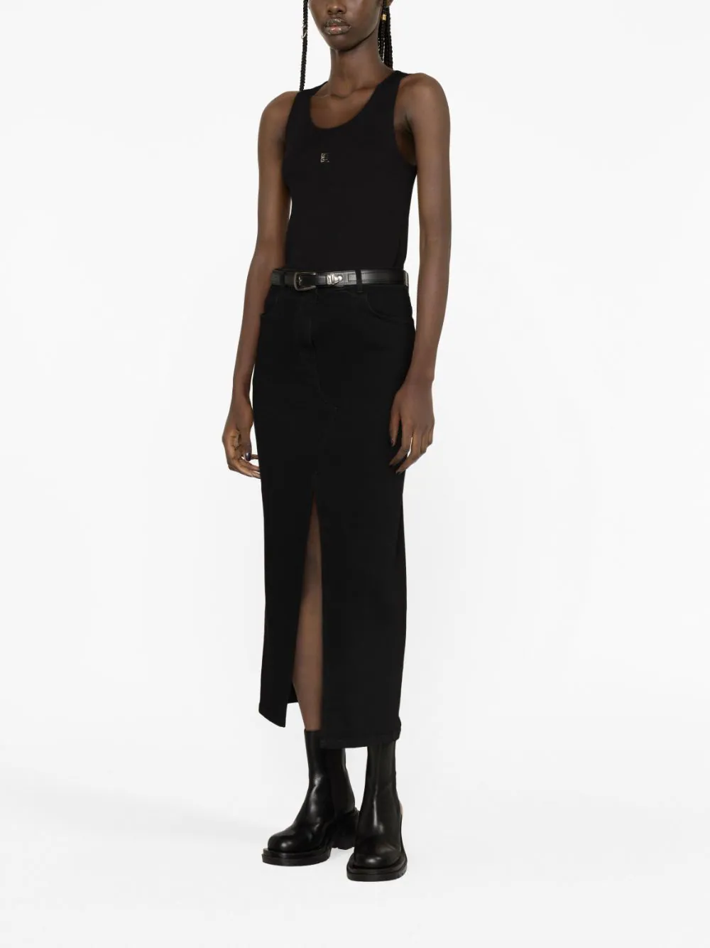Givenchy Slim Cotton Tank Top With 4g Detail