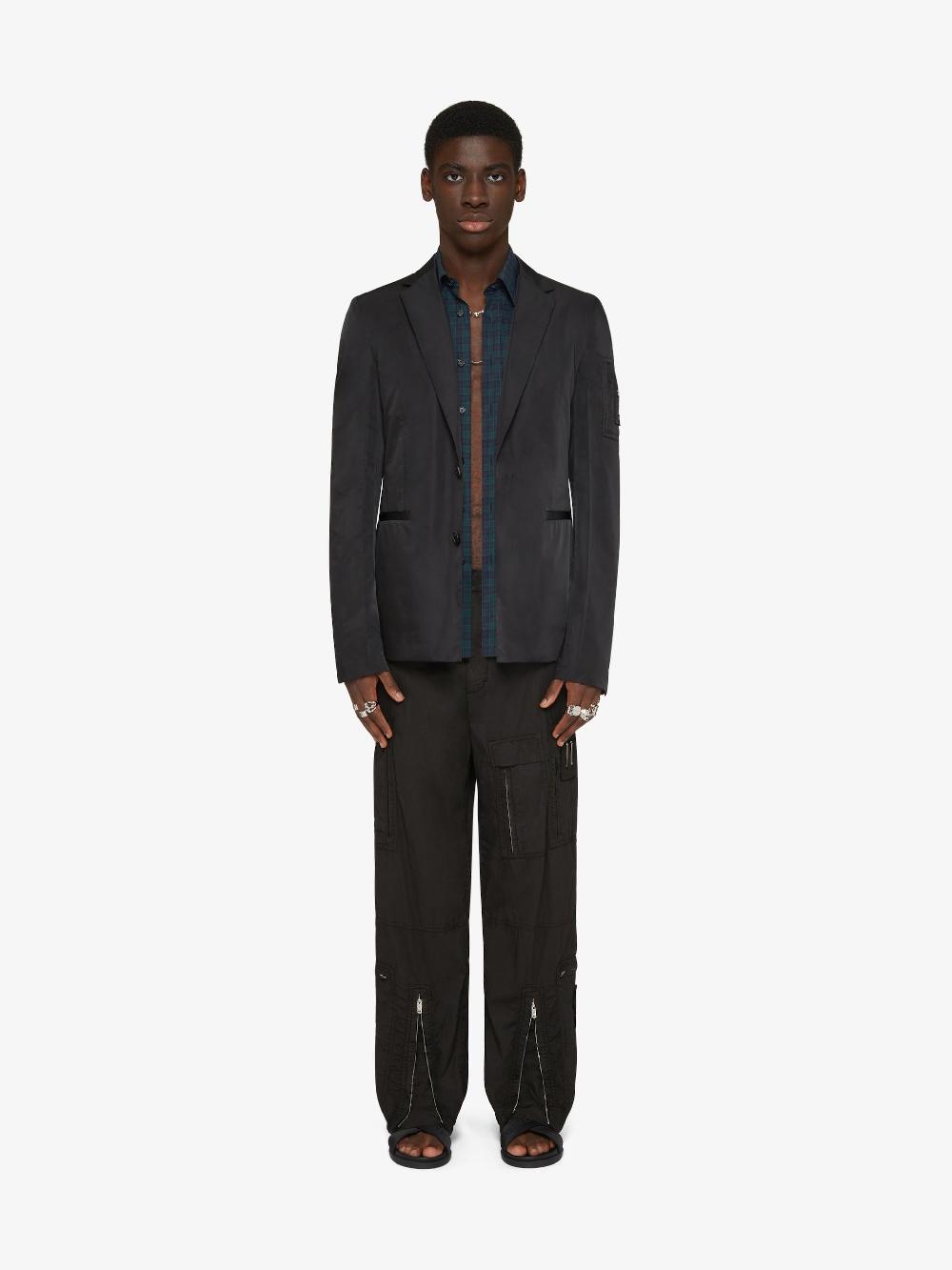 Givenchy Slim Fit Jacket In Technical Fabric
