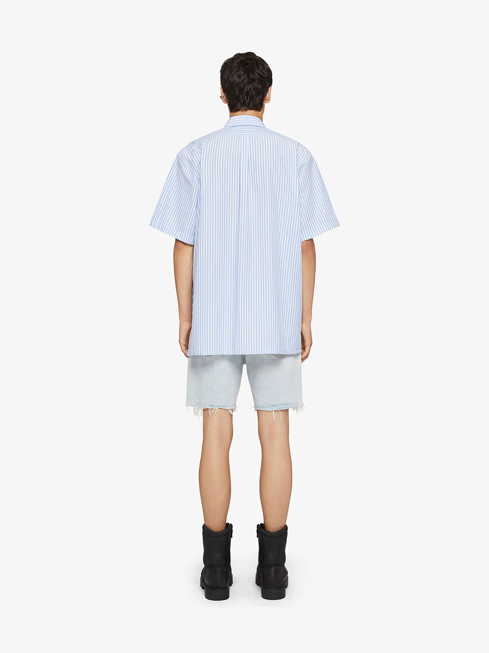 Givenchy Striped Givenchy Crest Shirt