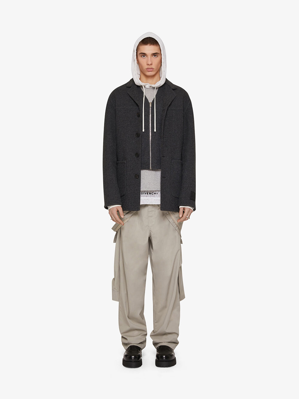 Givenchy Structured Jacket In Wool And Cashmere