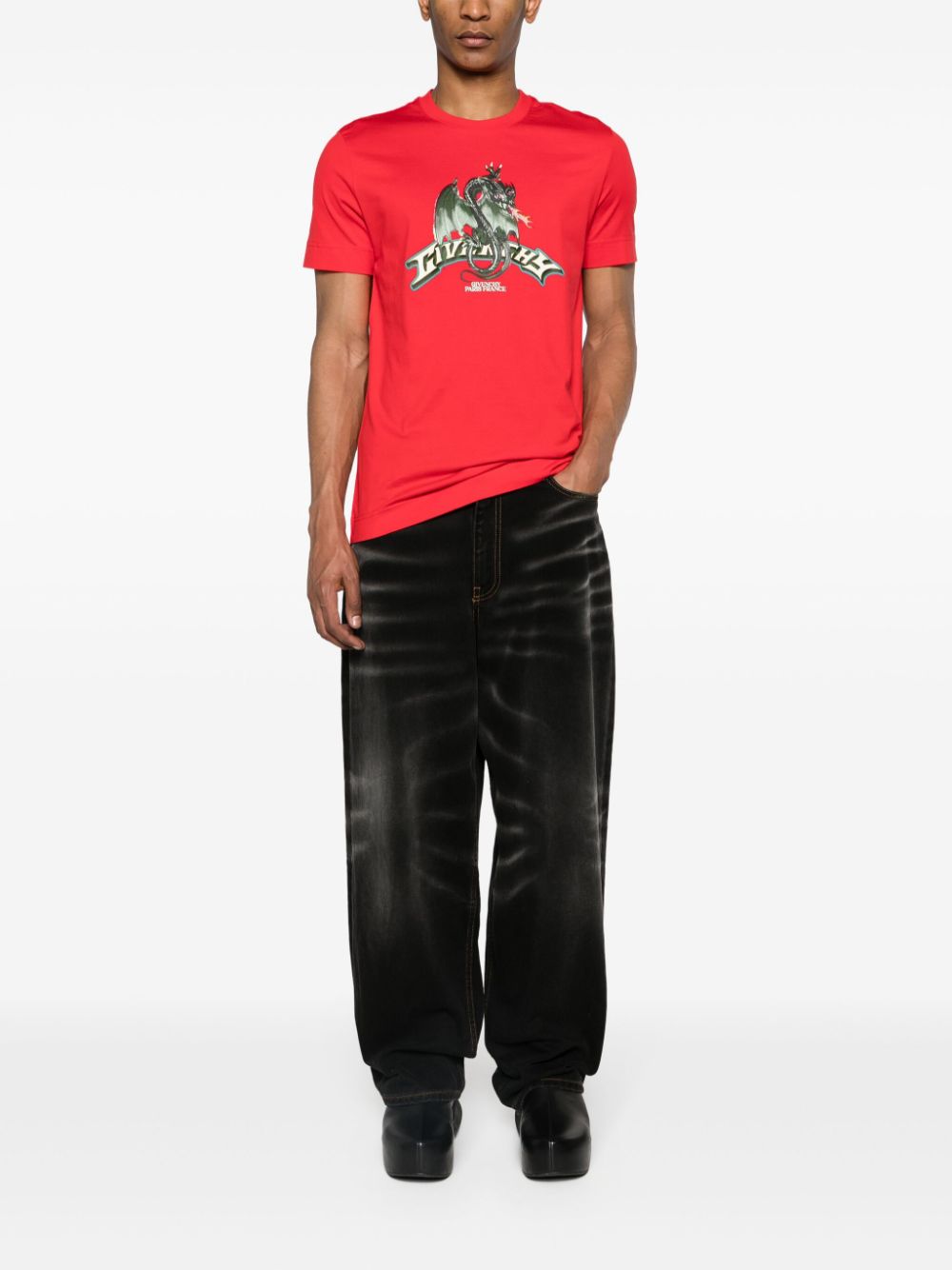 Givenchy T-shirt With Givenchy Dragon Print