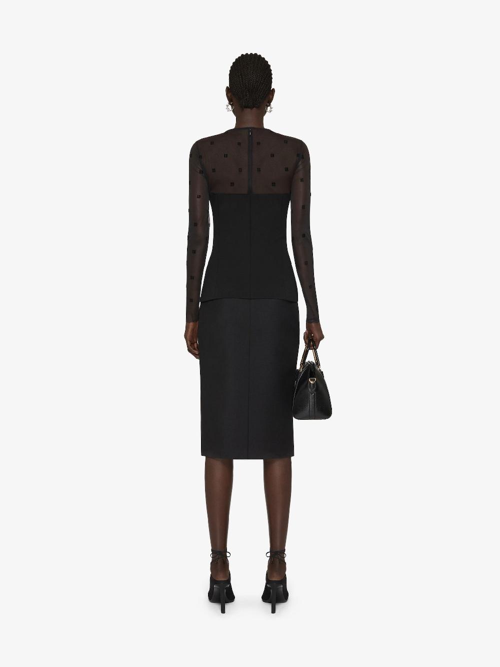 Givenchy Top In Bi-material 4g Pattern