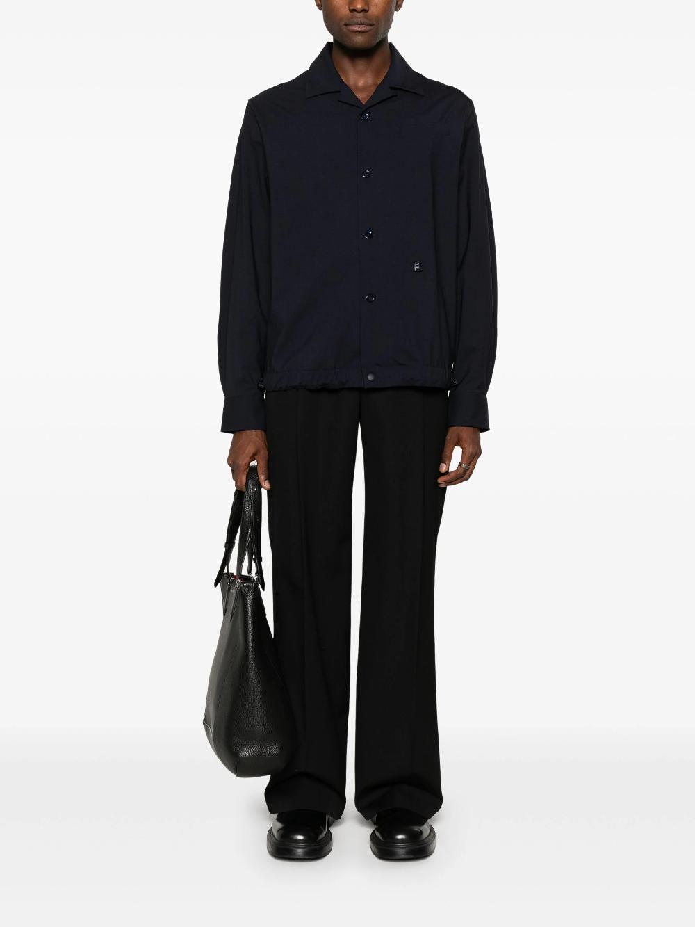Givenchy Wool Poplin Overshirt With 4g Detail