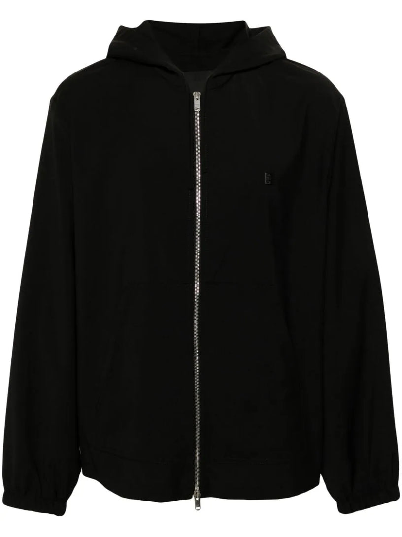 Givenchy Zipped hoodie in wool with 4g detail
