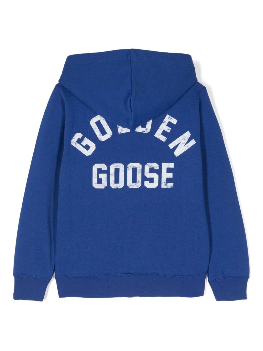 Golden Goose Kids Sweatshirt With Zip And Print