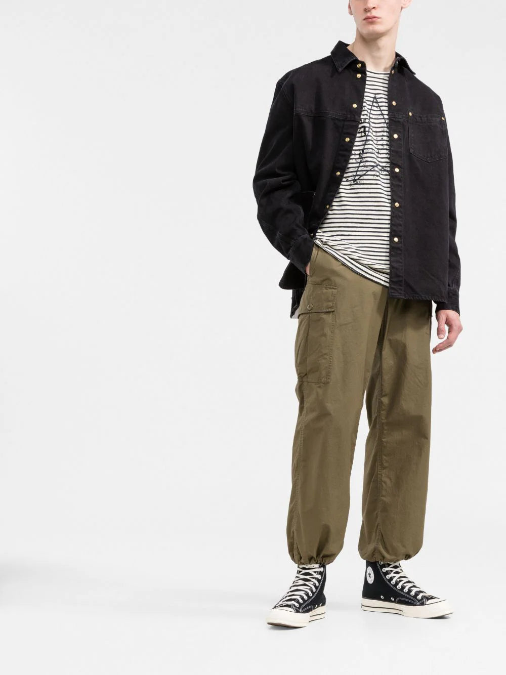 Golden Goose Long-sleeved Striped T-shirt
