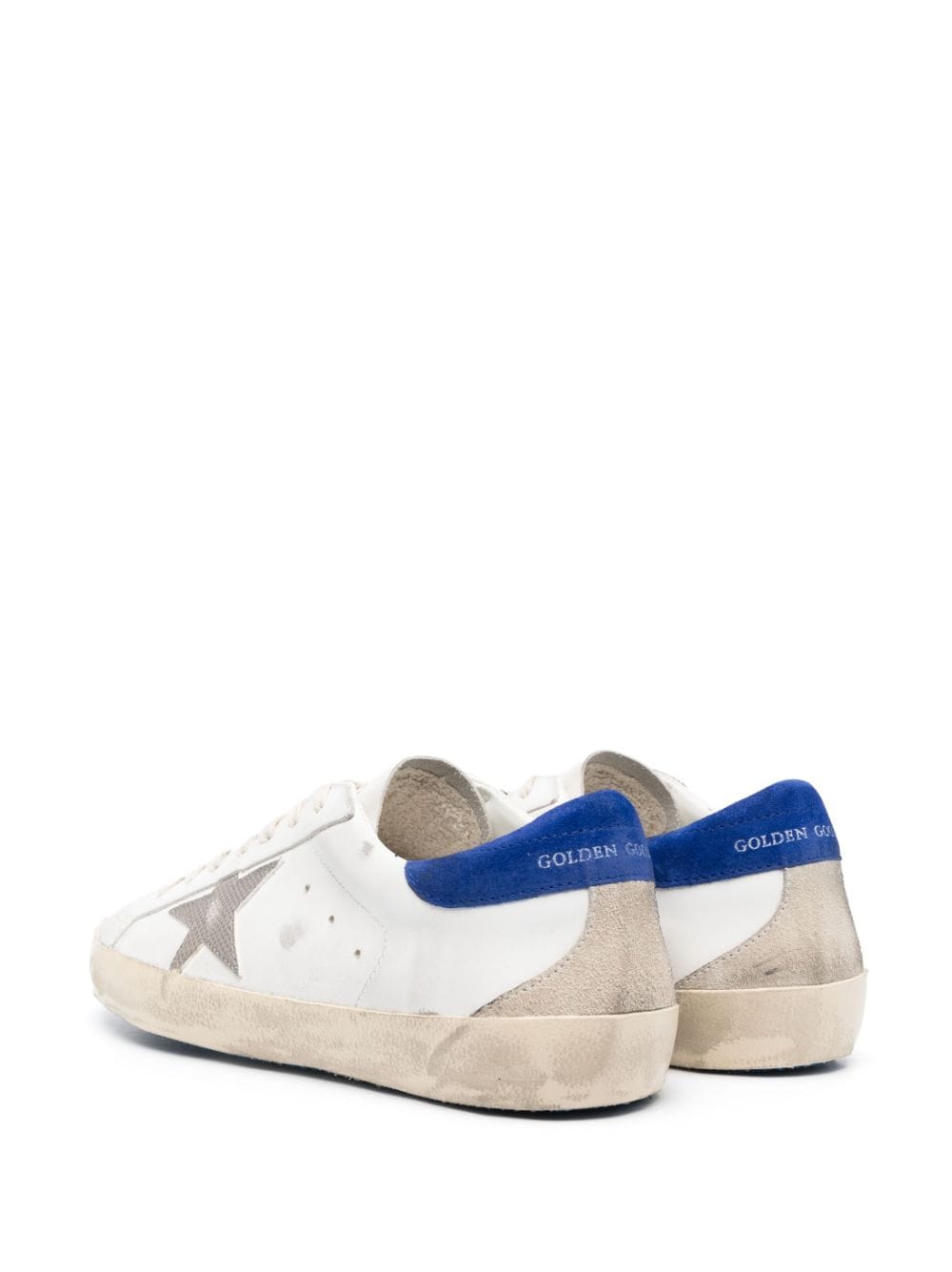 Golden Goose Super-star Sneaker With Blue Heel Tab