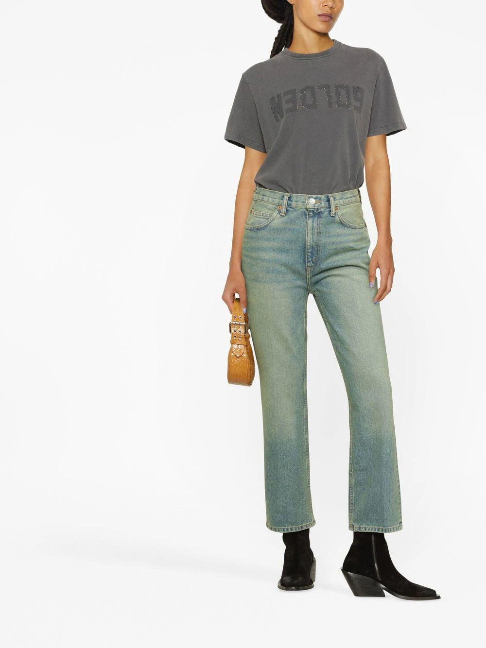 Golden Goose T-shirt With Golden Lettering