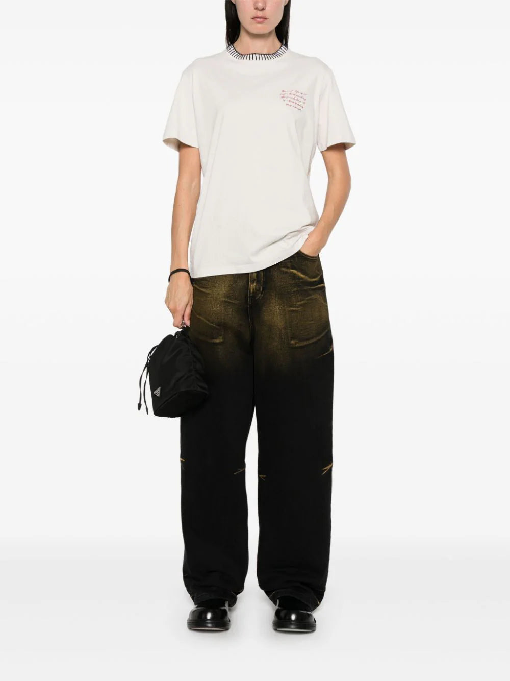 Golden Goose T-shirt With Hand Embroidery