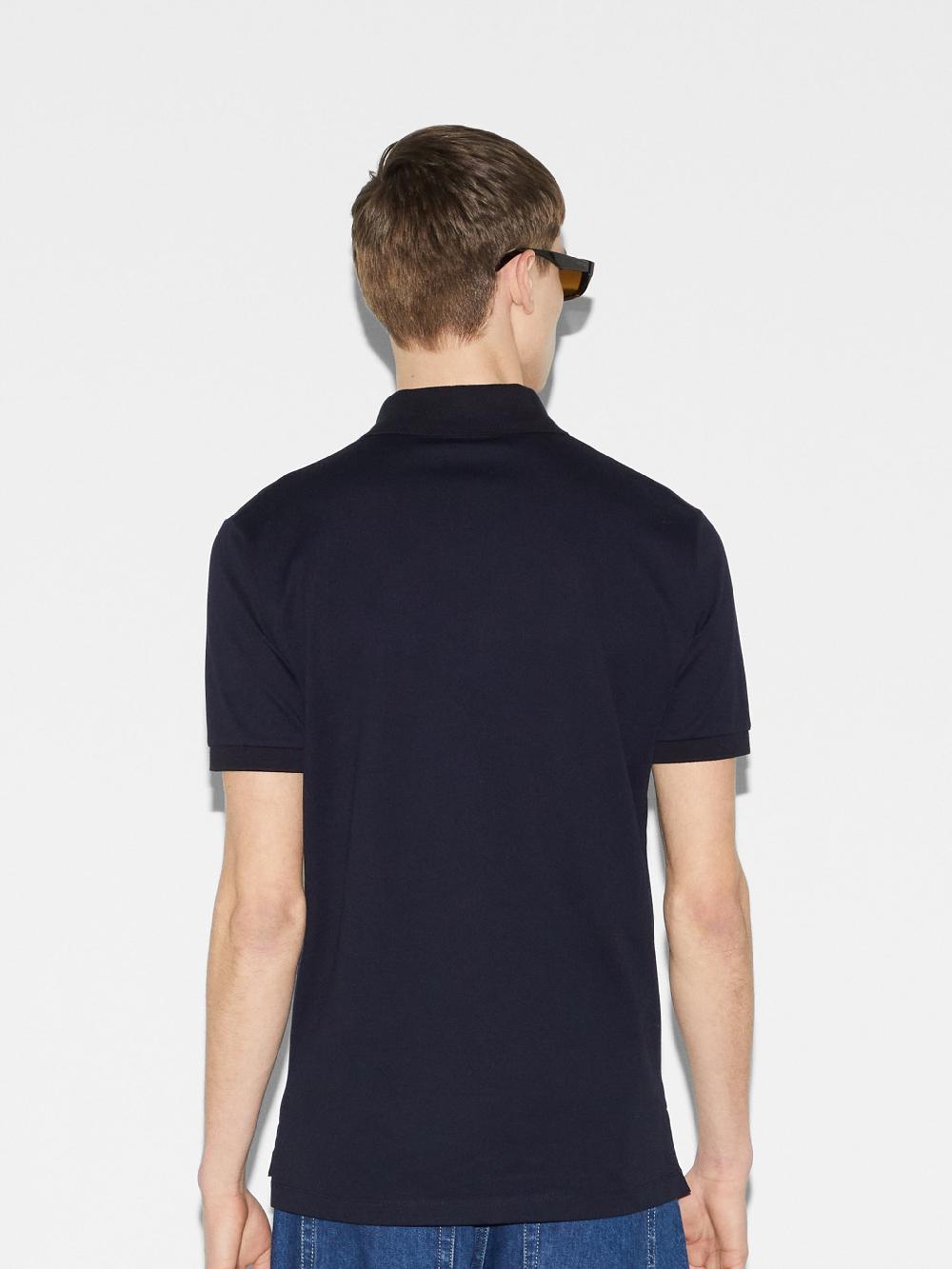 GUCCI Cotton Polo Shirt With Web