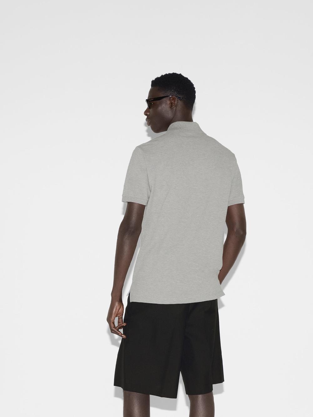 GUCCI Cotton Polo Shirt With Web