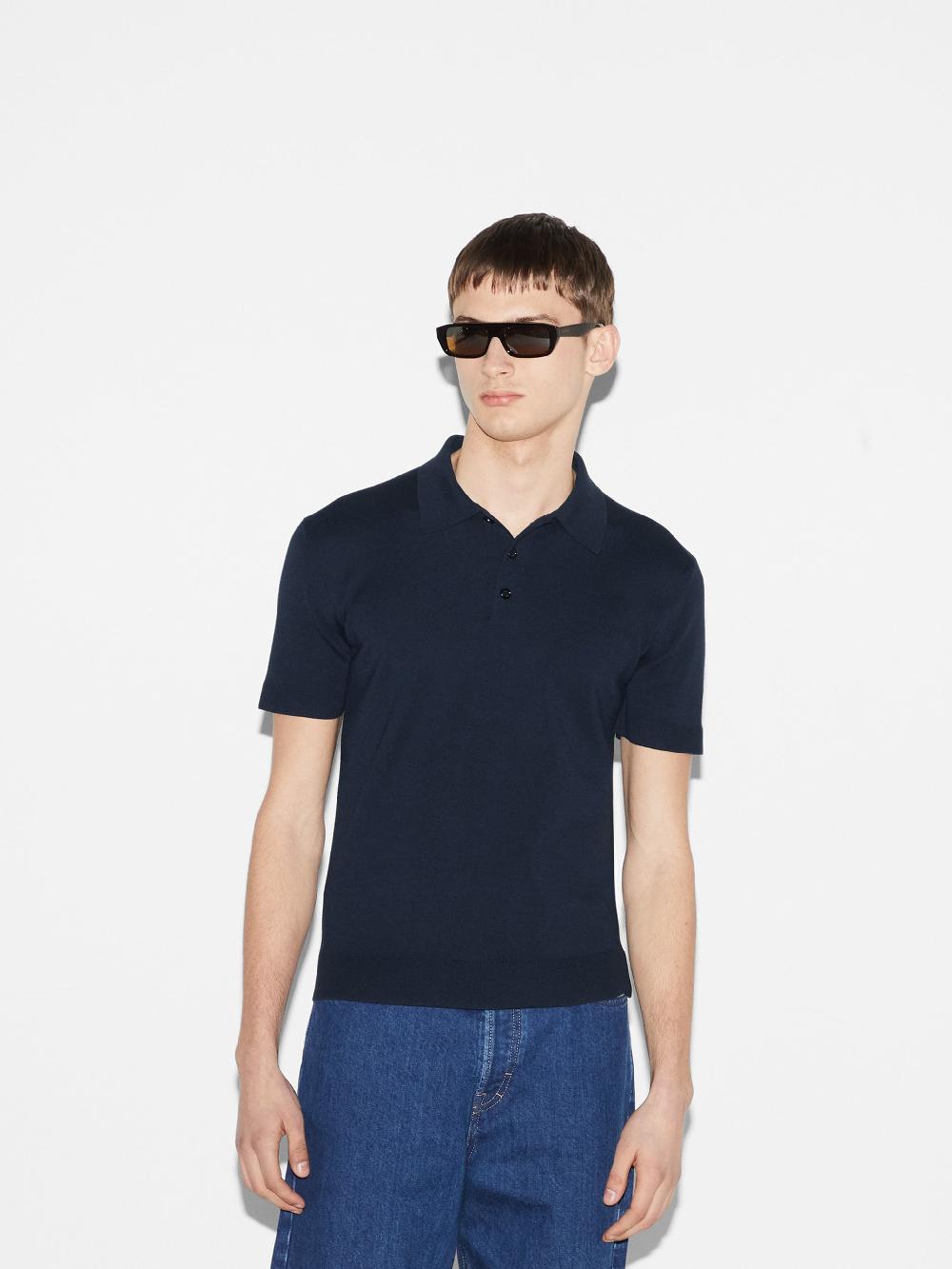 GUCCI Cotton Polo Shirt With Web