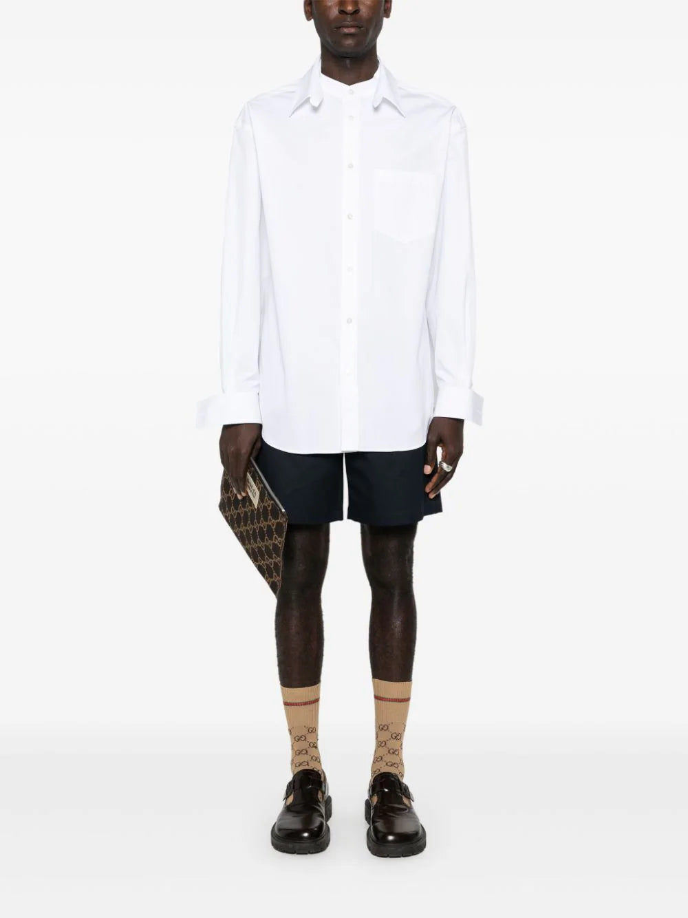 GUCCI Cotton Poplin Shirt With Gucci Detail