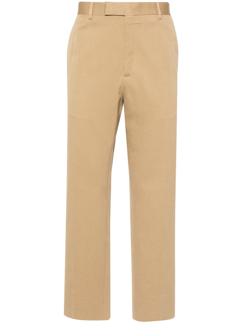 GUCCI Gabardine chino trousers with web ribbons