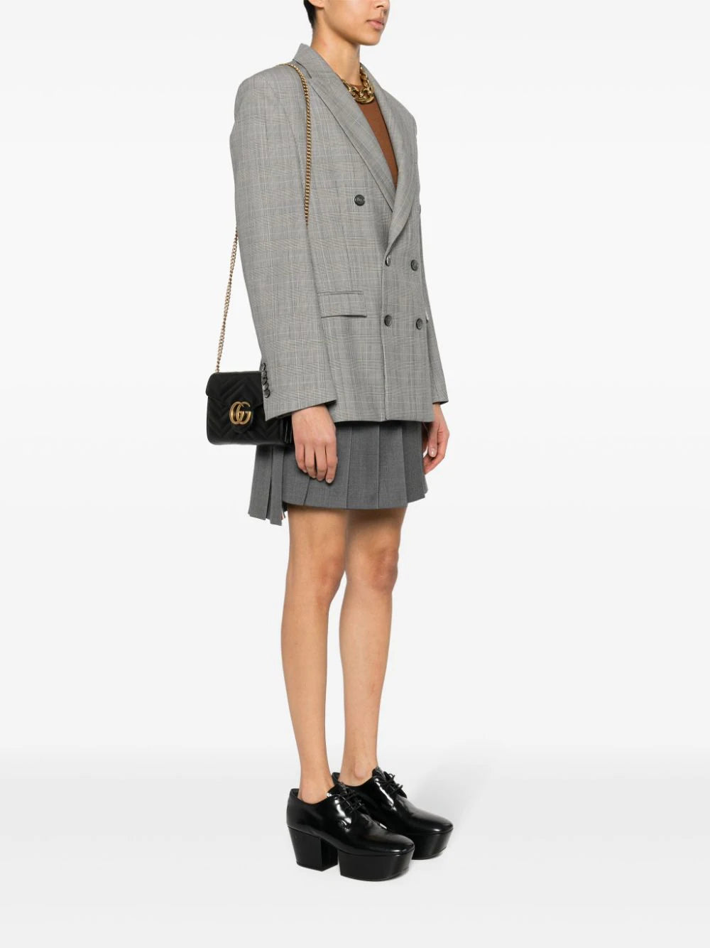 GUCCI Gg Marmont Mini Bag In Quilted Leather