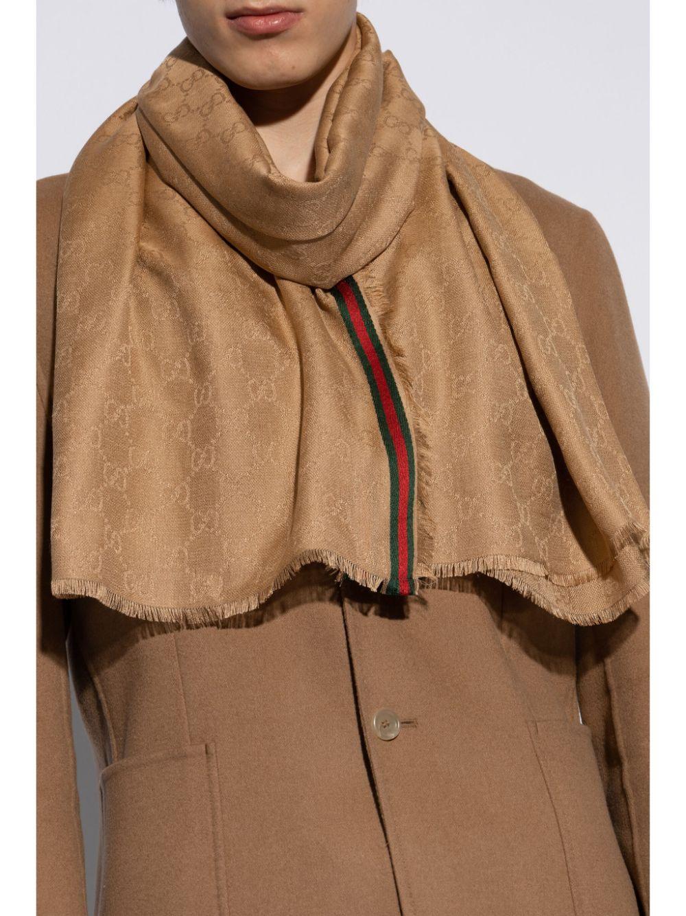 GUCCI Gg Silk Cotton Stole