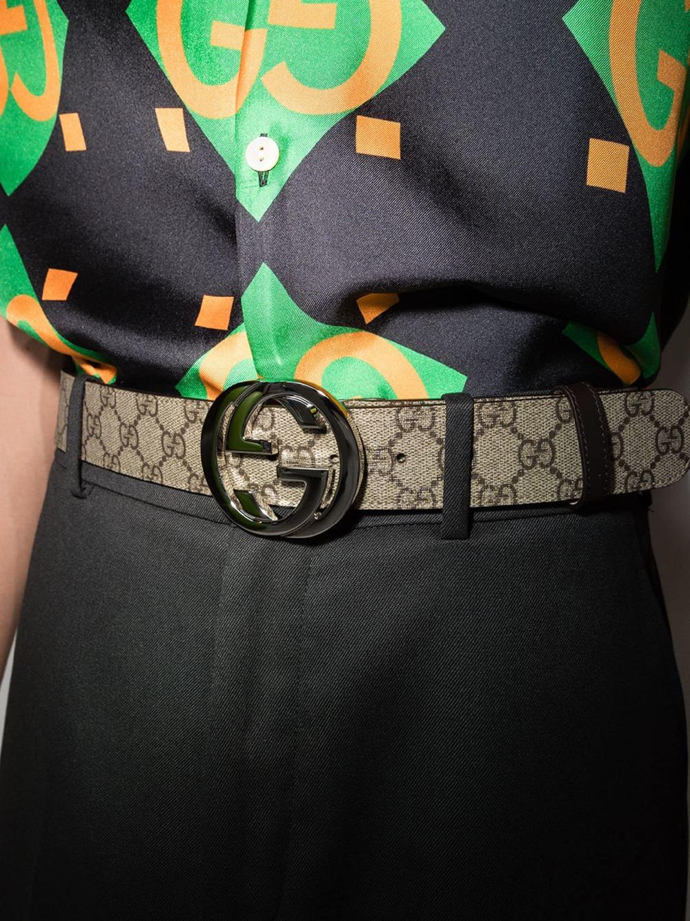 GUCCI Gg Supreme Beige Belt