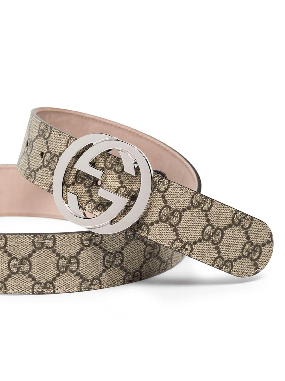 GUCCI Gg Supreme Beige Belt