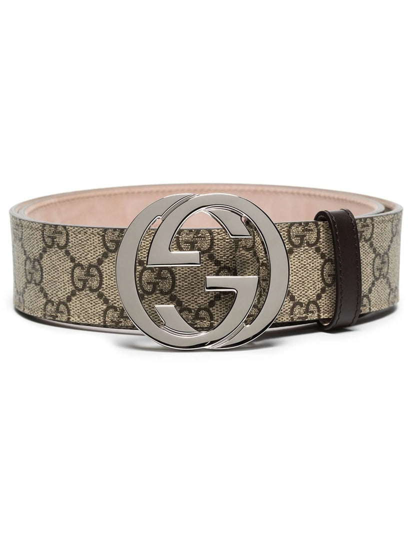 GUCCI Gg supreme beige belt
