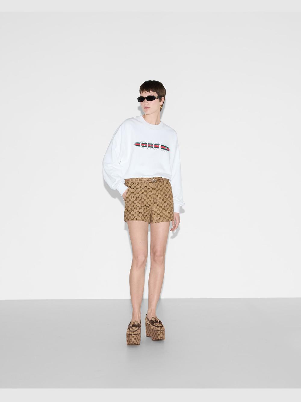 GUCCI Gucci Print Felted Sweatshirt
