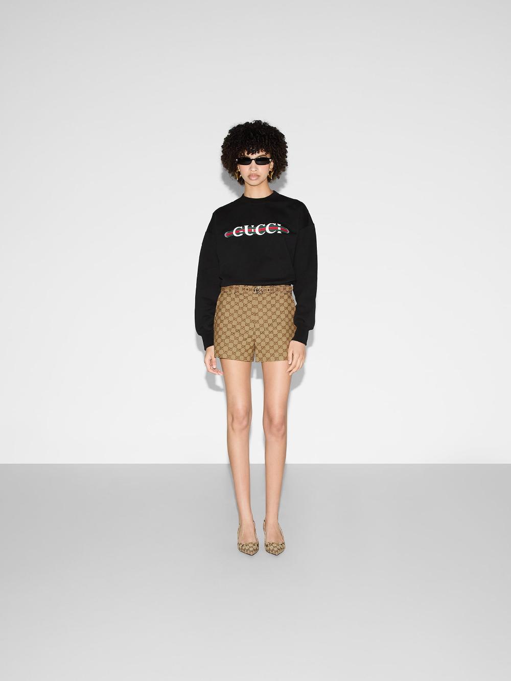 GUCCI Gucci Print Felted Sweatshirt