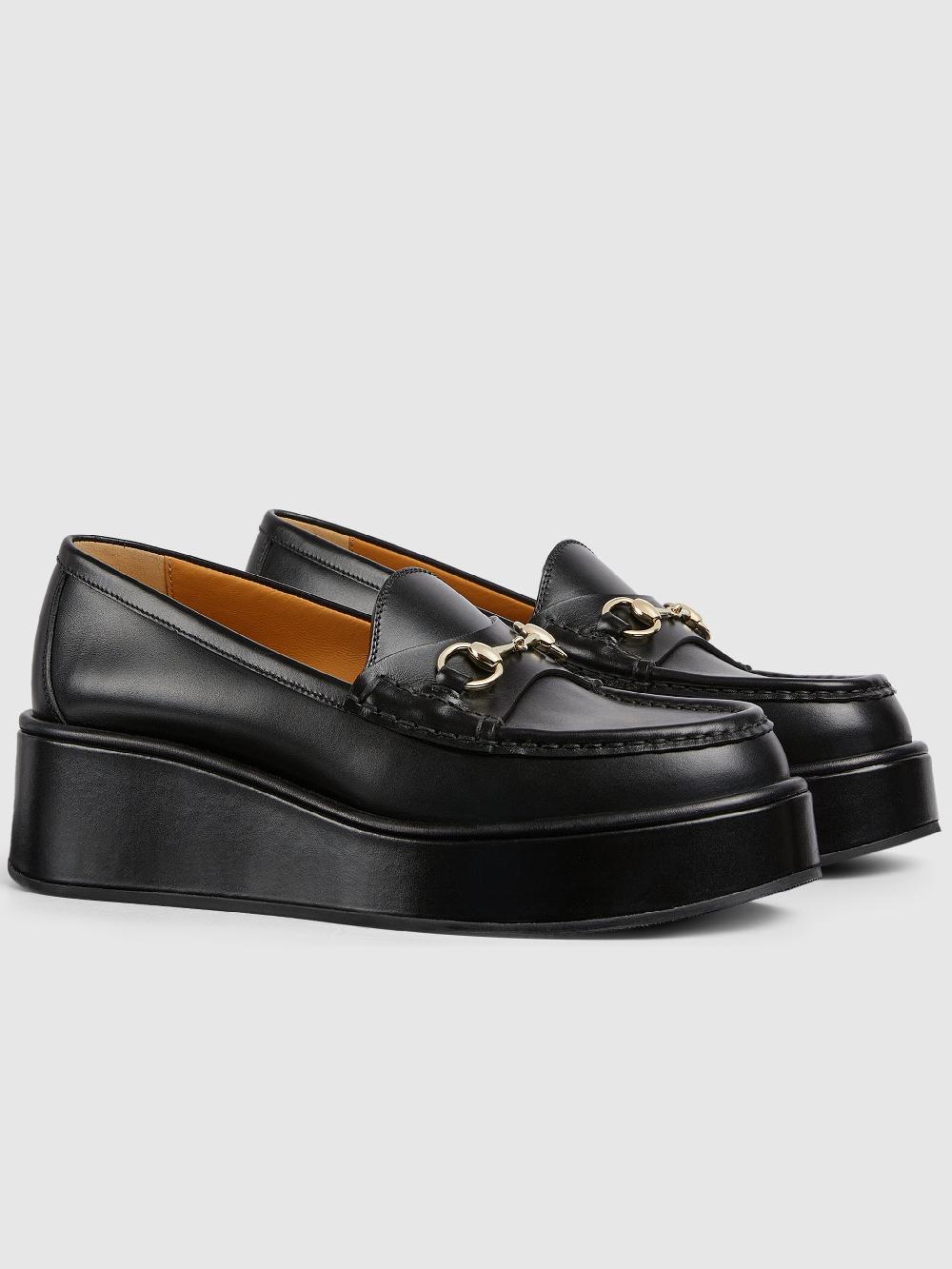 GUCCI Horsebit Wedge Loafers
