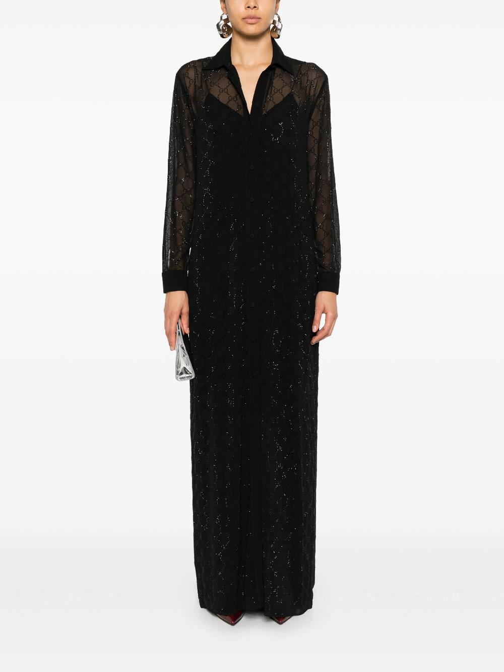GUCCI Long Dress With Gg Monogram