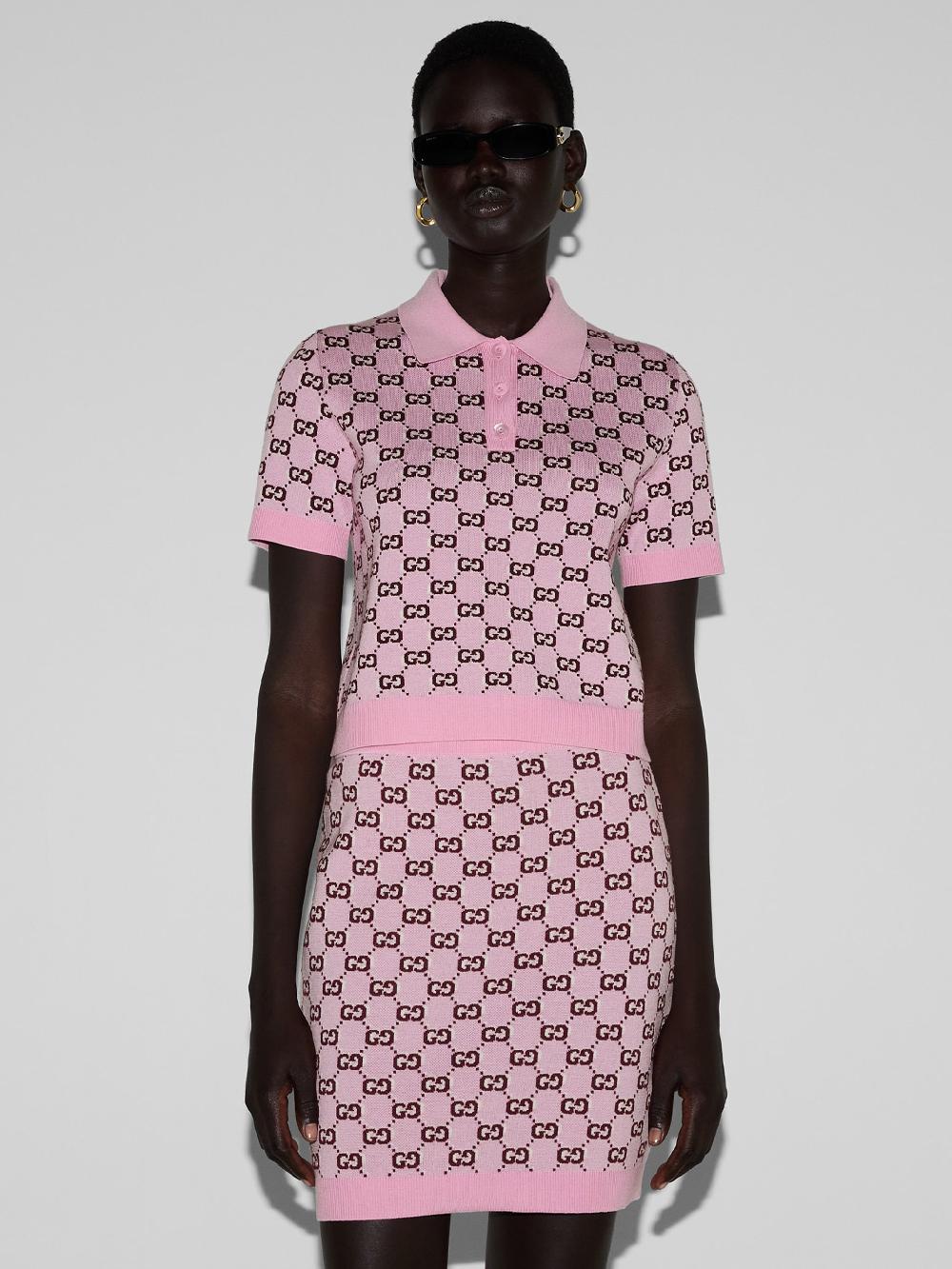 GUCCI Polo Top With Gg Shadow
