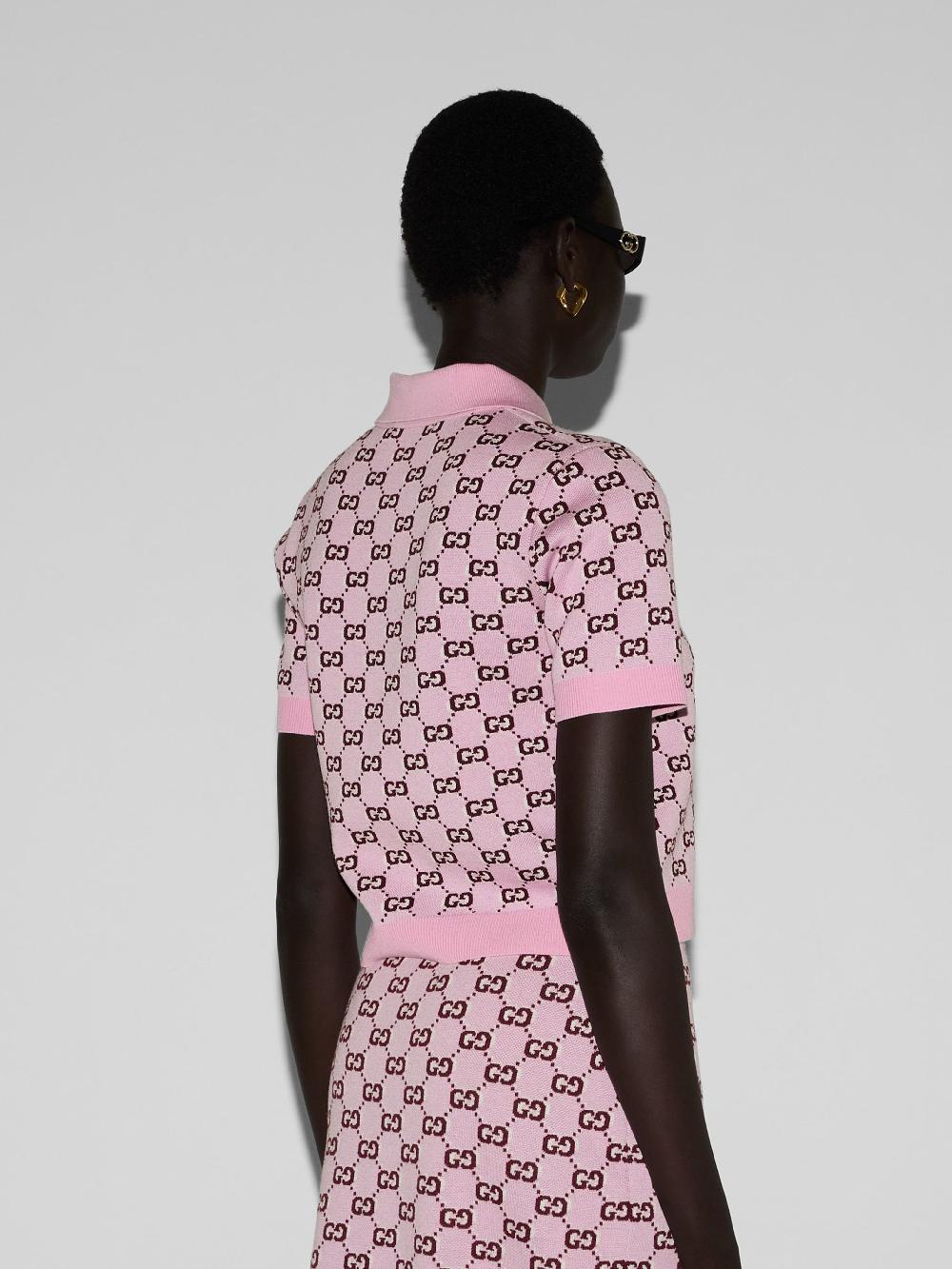 GUCCI Polo Top With Gg Shadow
