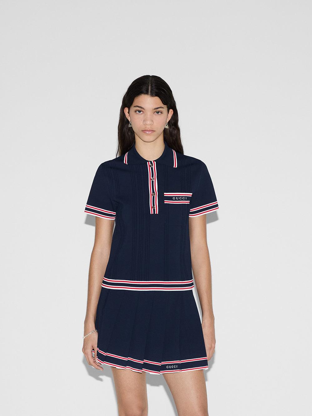 GUCCI Stretch Viscose Polo Shirt