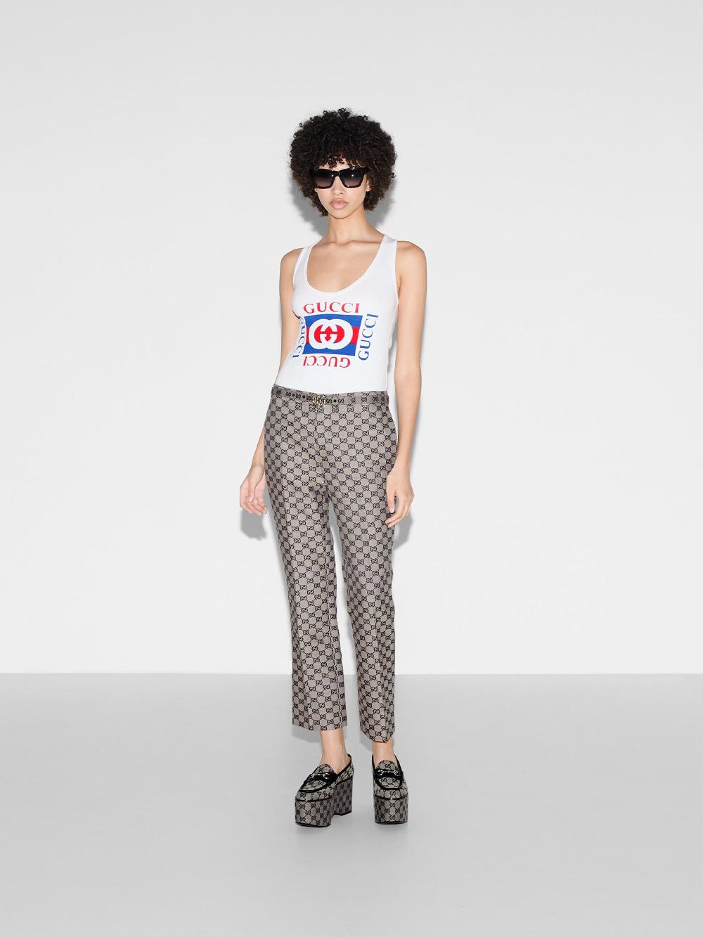 GUCCI Tank Top With Gucci Print