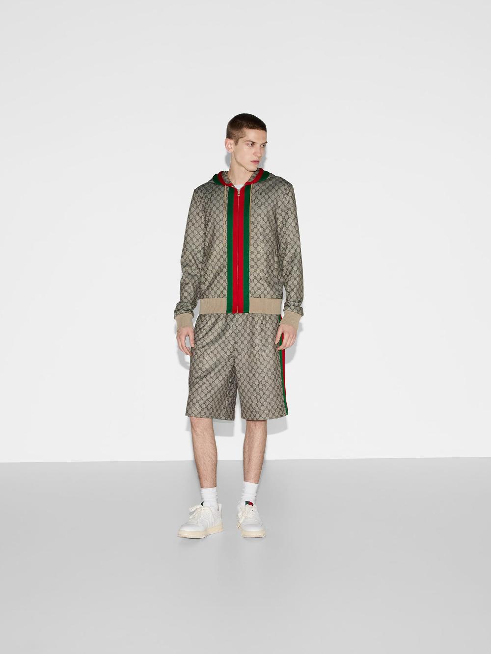 GUCCI Technical Jersey Zip Jacket With Web