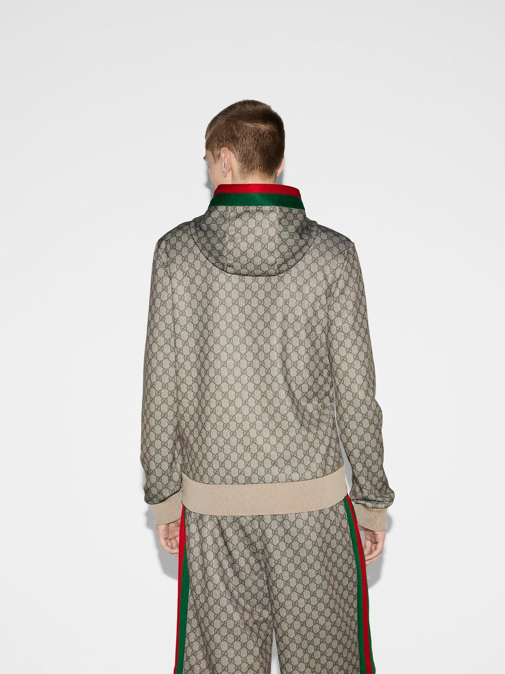 GUCCI Technical Jersey Zip Jacket With Web