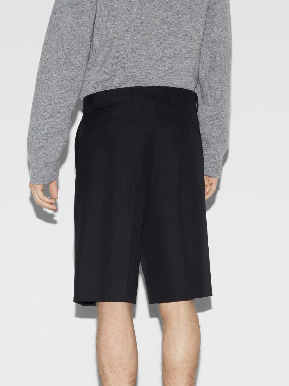 GUCCI Wool Blend Twill Short With Web