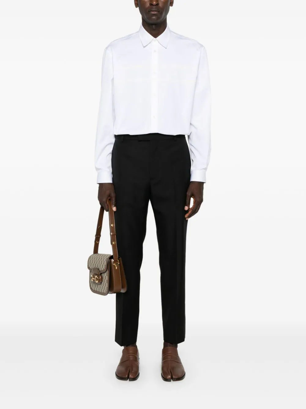 GUCCI Wool Blend Twill Trousers