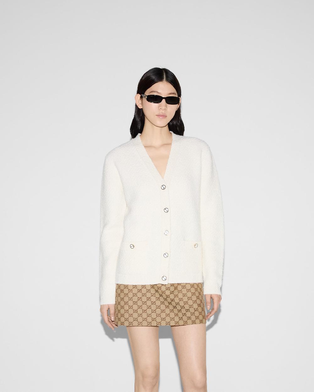 GUCCI Wool Bouclé Cardigan